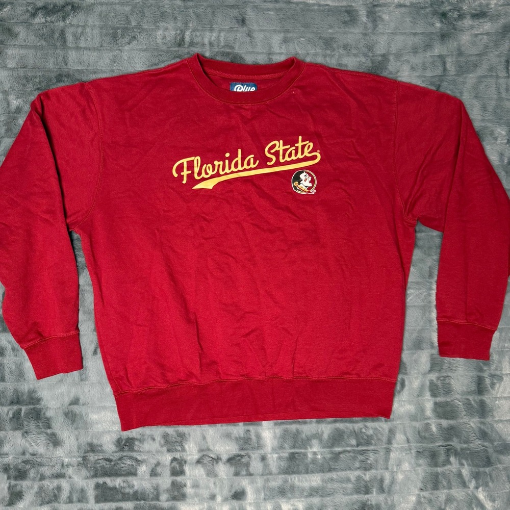 Blue 84 Florida State Seminoles Sweatshirt Mens XL Garnet Red Crewneck FSU NCAA